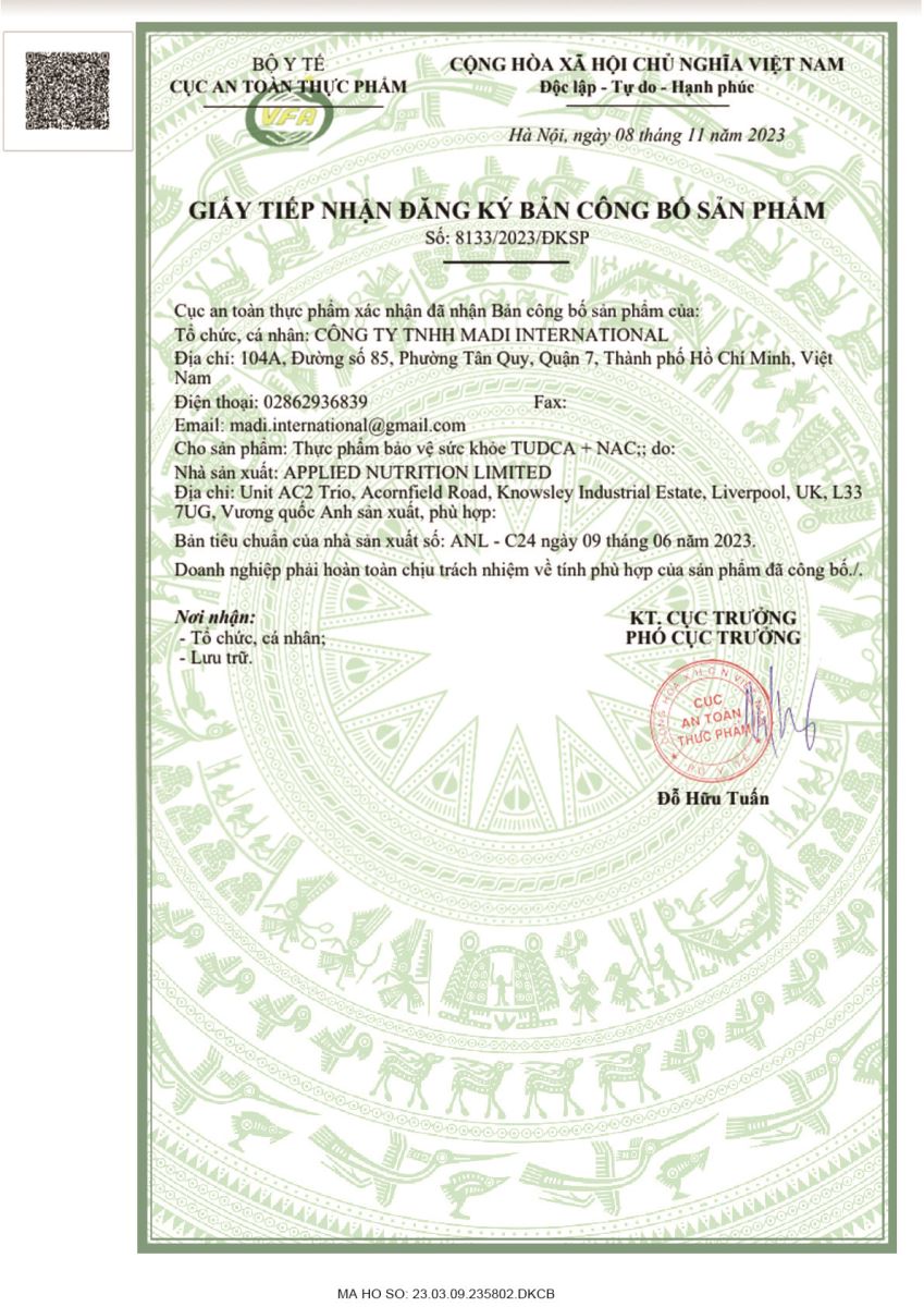 Viên uống TUDCA + NAC 90 viên - Hỗ trợ chức năng gan
